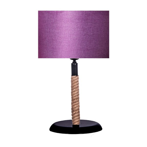 Lampada da tavolo con paralume viola Rope - Kate Louise