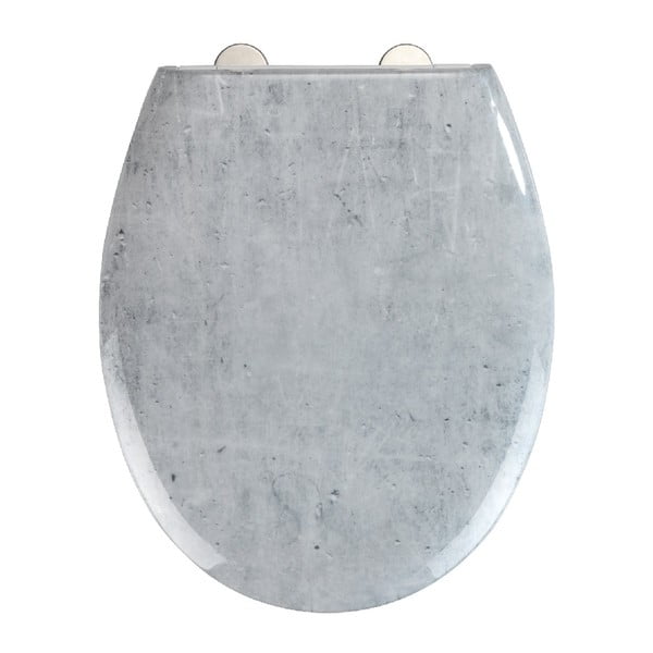 Sedile per wc con chiusura facilitata Easy , 44,5 x 37 cm Concrete - Wenko
