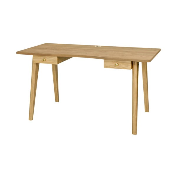 Scrivania con effetto rovere 70x140 cm Nice – Woodman-image-2