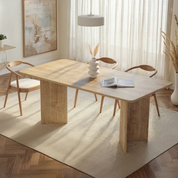 Tavolo da pranzo con effetto rovere 90x180 cm Linza – Kalune Design-image-2