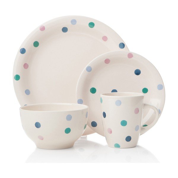 Porcelánový set Spots, 16 ks