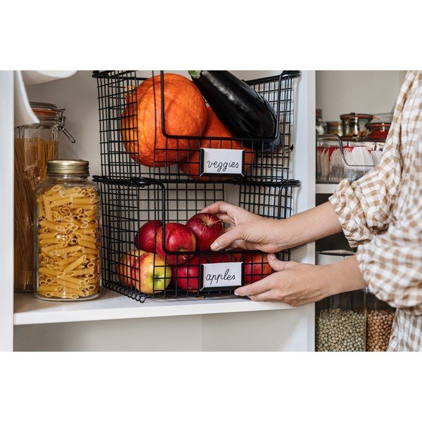 Cestino in metallo nero , 31 x 25,5 cm Classico - iDesign-image-1