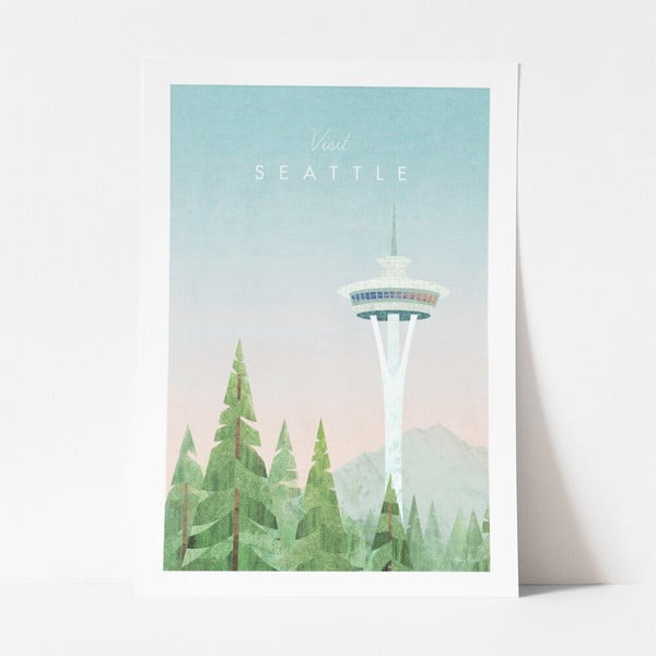 Poster , 30 x 40 cm Seattle - Travelposter
