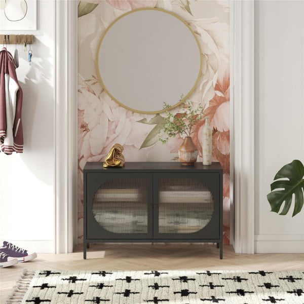 Vetrina in metallo nero 100x64x40 cm Luna - Støraa-image-1