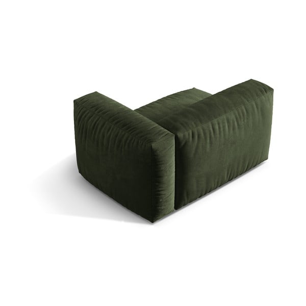 Parte divano componibile verde (con penisola a destra) con rivestimento in velluto Martina – Micadoni -image-2