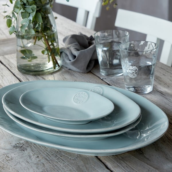 Vassoio ovale in gres turchese , 20 x 14,5 cm Nova - Costa Nova-image-1