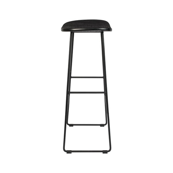 Sedia da bar nera in teak massiccio (altezza della seduta 76 cm) Tangle – White Label-image-3