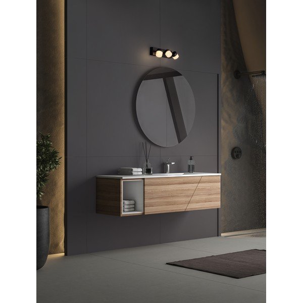 Lampada da parete LED nera opaca in alluminio Teko – Nova Luce-image-2