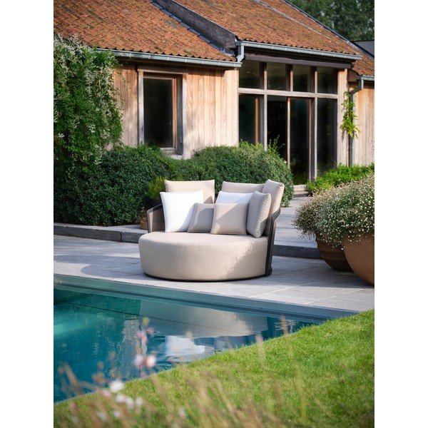 Lettino da giardino imbottito beige Cielo - Diphano-image-4