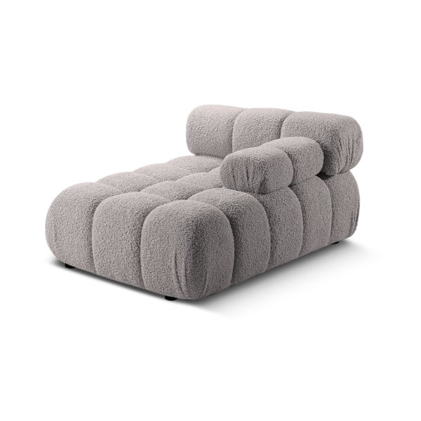Modulo divano grigio chiaro in tessuto bouclé (angolo destro) Bellis - Micadoni Home-image-4