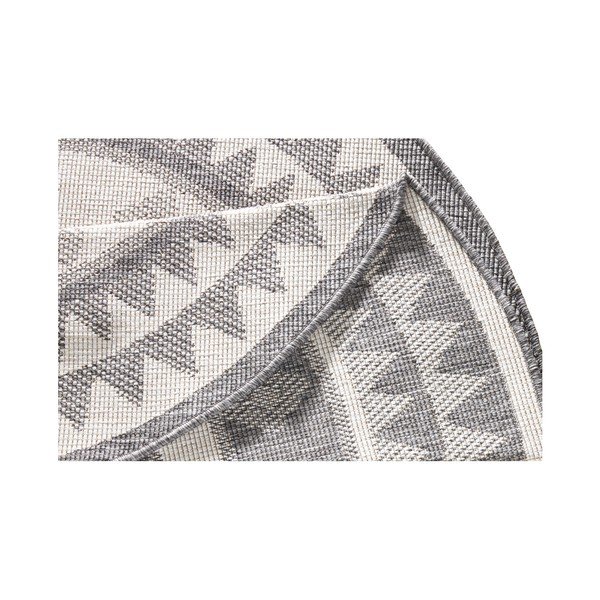 Tappeto da esterno grigio e crema , ⌀ 140 cm Jamaica - NORTHRUGS-image-3