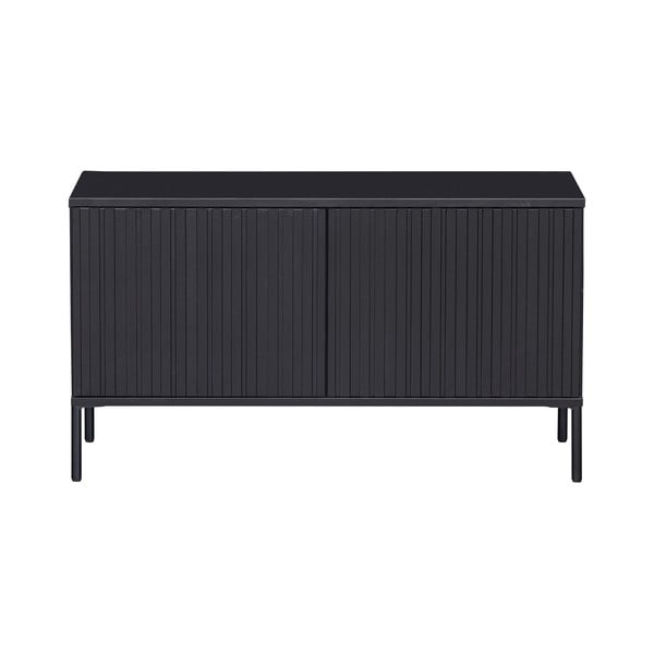 Tavolo TV nero in legno di pino 100x56 cm Gravure - WOOOD