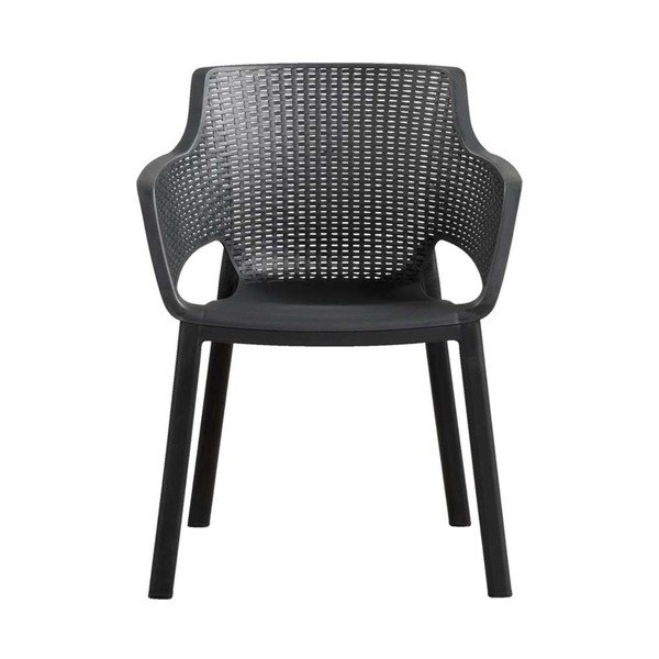 Sedia da giardino in plastica grigia Eva - Keter-image-1