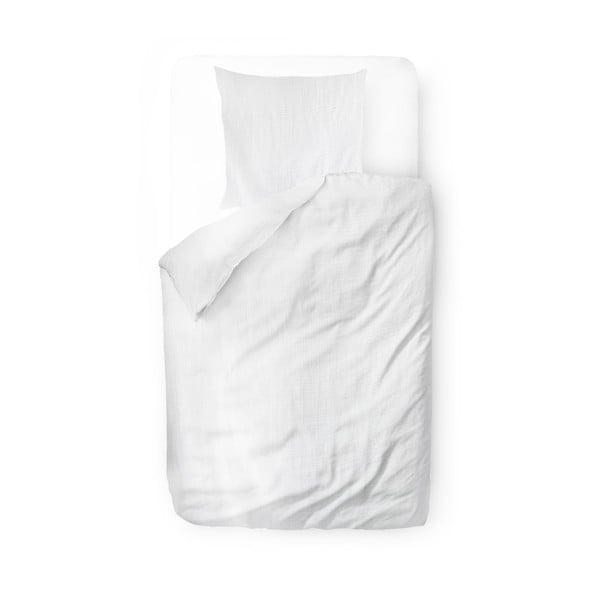 Biancheria da letto in mussola bianca per letto singolo 140x200 cm Plain Muslin - Butter Kings-image-2