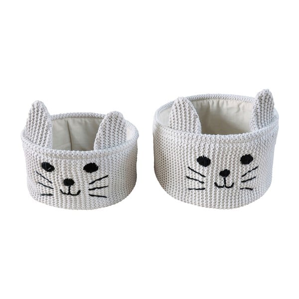 Scatole in tessuto per bambini in set di 2 pezzi Chaton - Jardin d'Ulysse