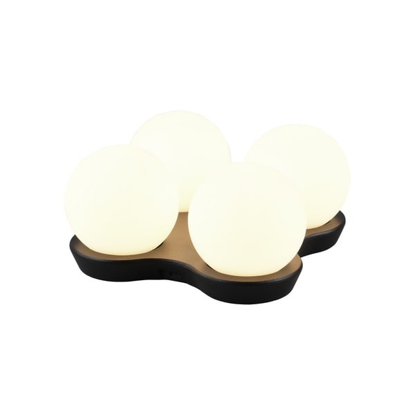 Lampada da tavolo bianca e nera (altezza totale 9 cm) Lorna – Trio