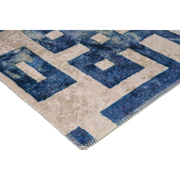 Tappeto blu/beige 180x120 cm - Vitaus-image-2