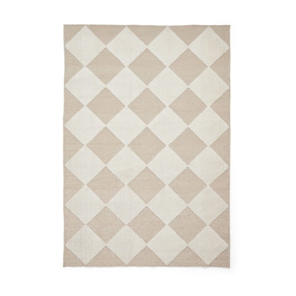 Tappeto bianco e beige lavabile 160x230 cm Lyna Beige&White – Think Rugs