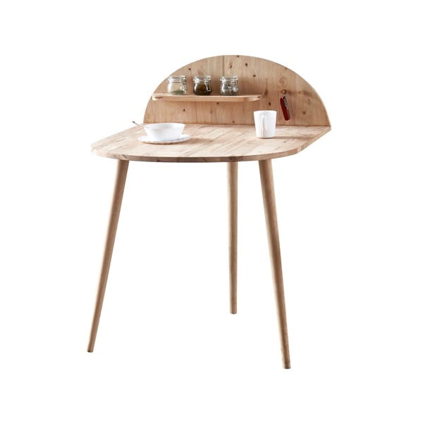 Tavolo da pranzo addossato alla parete con ripiano portaoggetti Ted - DEEP Furniture-image-2