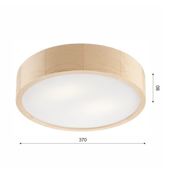 Lampada da soffitto marrone chiaro con paralume in vetro ø 37 cm Eveline - LAMKUR-image-4