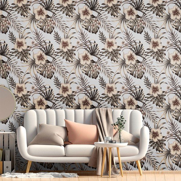 Adesivo murale decorativo Fiori, 60 x 60 cm - Ambiance