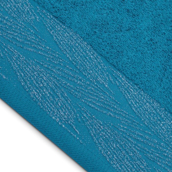 Set di asciugamani per viso e corpo tipo terry blu in cotone 2 pz Allium – Restilo-image-2