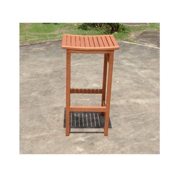 Sedie da bar da esterno in set marroni in legno massiccio 2 pz Palmdale – Garden Pleasure-image-3