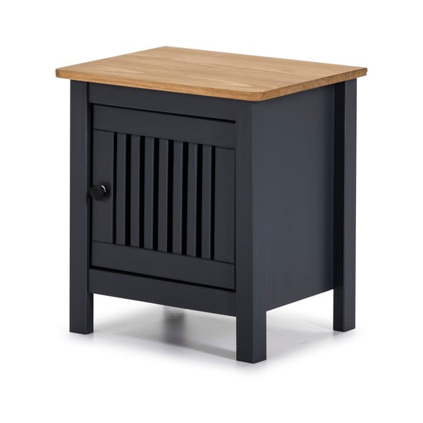 Comodino in legno grigio Bruna - Marckeric-image-3