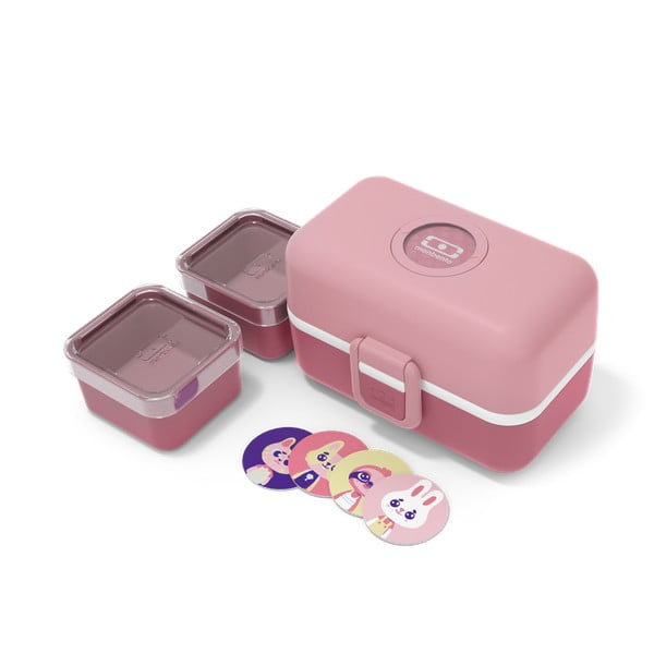 Scatola della merenda rosa per bambini Blush Tresor - Monbento-image-4