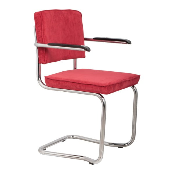Set di 2 sedie rosse con braccioli Ridge Kink Rib - Zuiver