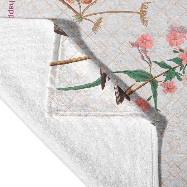 Asciugamano bianco 70x150 cm Blooming - Happy Friday-image-3