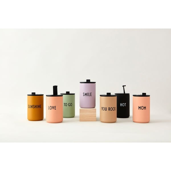 Tazza termica rosa e beige da 350 ml Mom - Design Letters-image-3