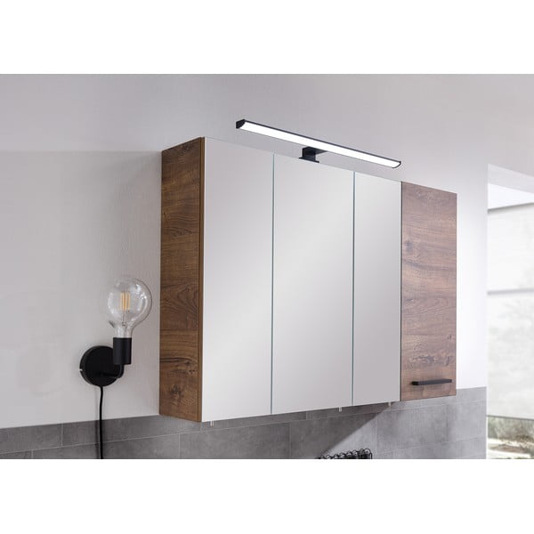 Mobile bagno sospeso marrone in rovere decorato 30x70 cm Set 374 - Pelipal-image-1