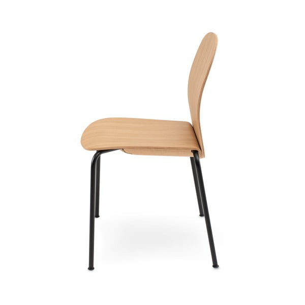 Sedie da pranzo in set di colore naturale con effetto rovere impilabili 2 pz Book – Gazzda-image-3