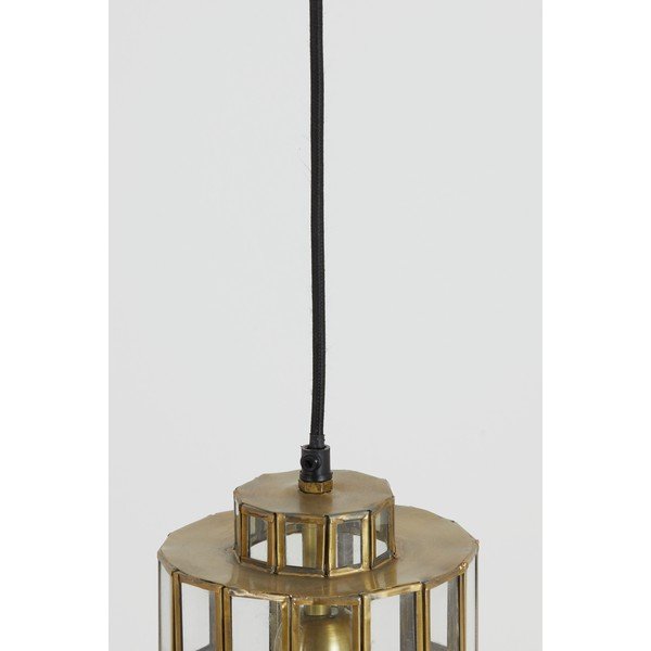 Lampadario color bronzo con paralume in vetro Søstrene – Light & Living-image-4