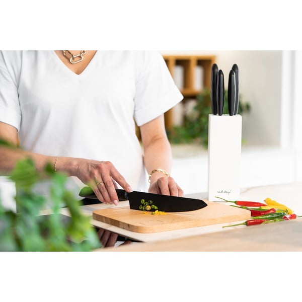 Set di 5 coltelli con supporto bianco Caro - Vialli Design-image-4