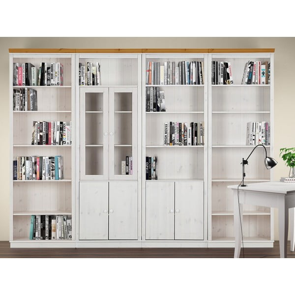 Libreria in legno di pino bianco 296x223 cm Anita - Støraa-image-3