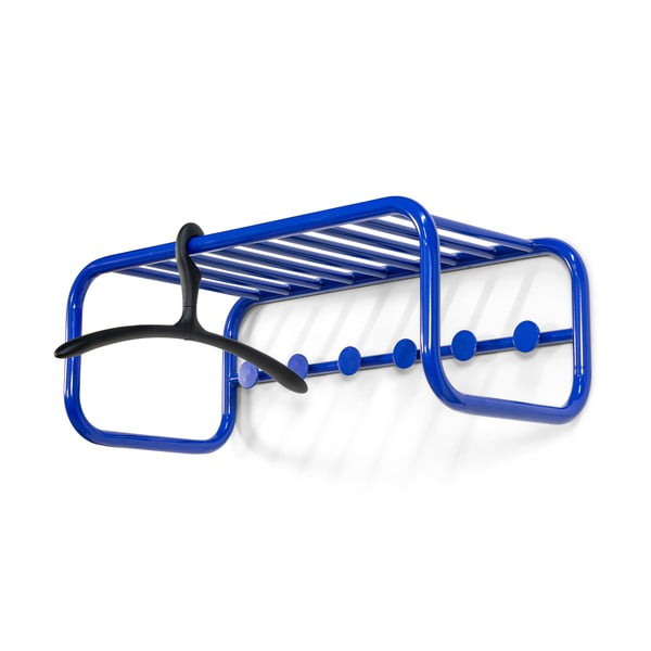 Attaccapanni da parete blu in metallo con scaffale 72 cm Retro – Spinder Design-image-3