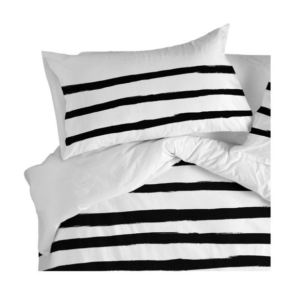 Set di 2 federe in cotone, 50 x 75 cm Stripes - Blanc-image-2