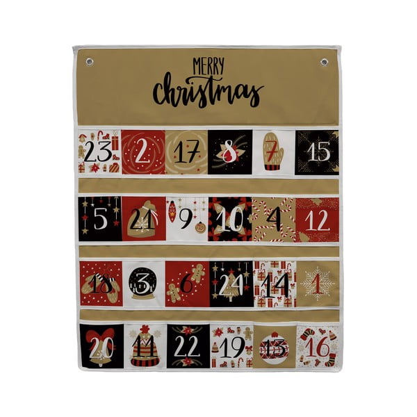 Calendario dell'avvento in cotone Red and Gold - Butter Kings