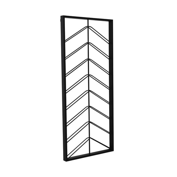 Portabottiglie in metallo nero da parete 16 bottiglie 70x160x6 cm Malbeo - Light & Living-image-2