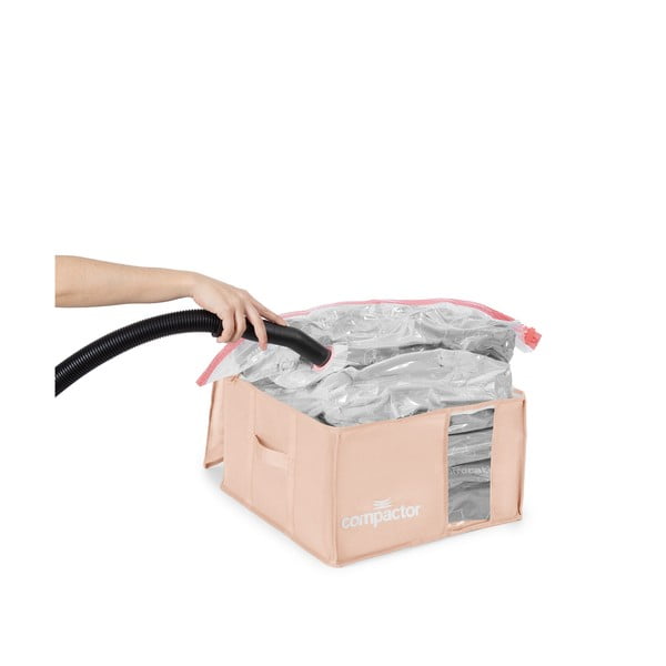 Organizer per vestiti sottovuoto in plastica 42x40x25 cm Pink Edition – Compactor-image-2