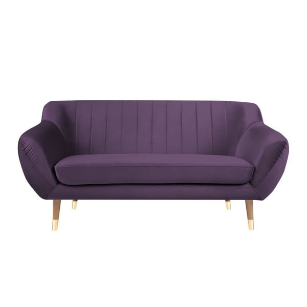 Divano in velluto viola , 158 cm Benito - Mazzini Sofas