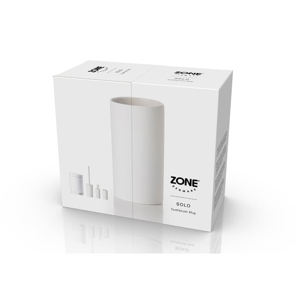 Tazza in porcellana bianca per spazzolini da denti Solo - Zone-image-1