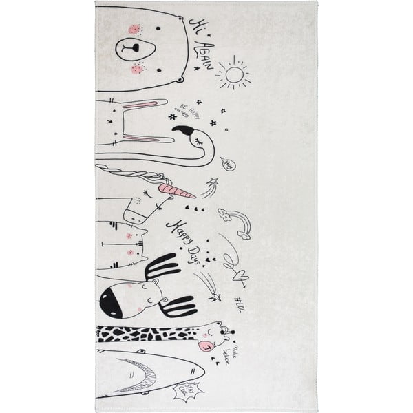 Tappeto per bambini avorio lavabile 120x180 cm Animal Kingdom – Vitaus