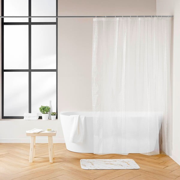 Tenda per doccia 180x200 cm Cube – douceur d'intérieur-image-1