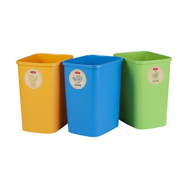 Set di 3 contenitori per rifiuti ECO, 25 l Eco - Curver