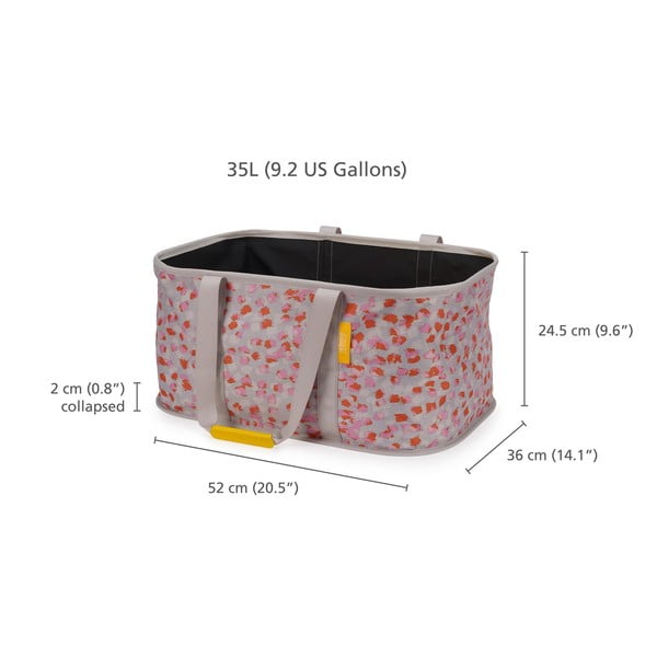 Cesto portabiancheria in tessuto rosso-grigio pieghevole 35 l Hold-All - Joseph Joseph-image-4