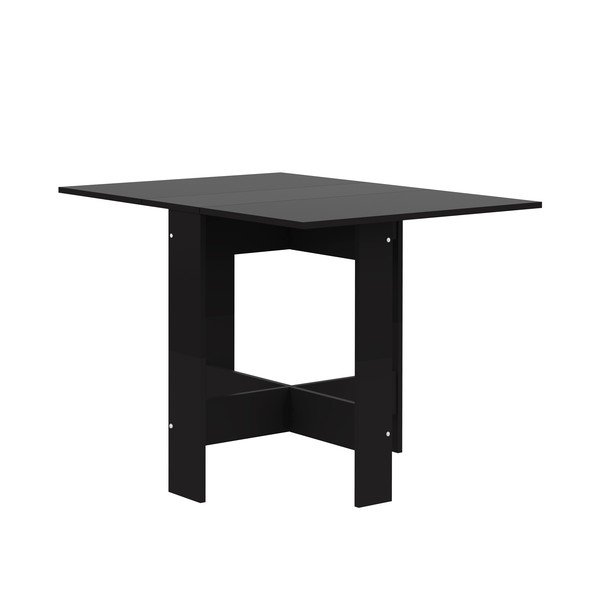 Tavolo da pranzo pieghevole con piano nero 76x28 cm Papillon - TemaHome-image-2