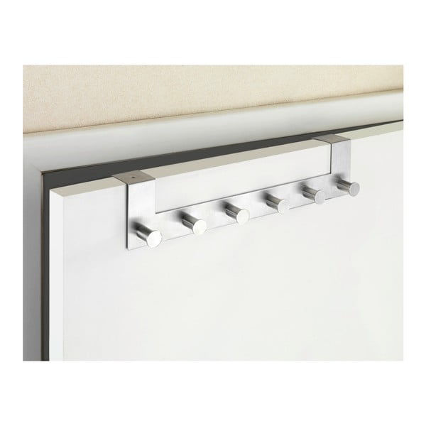 Appendino per porta con 6 ganci in argento Celano - Wenko-image-4